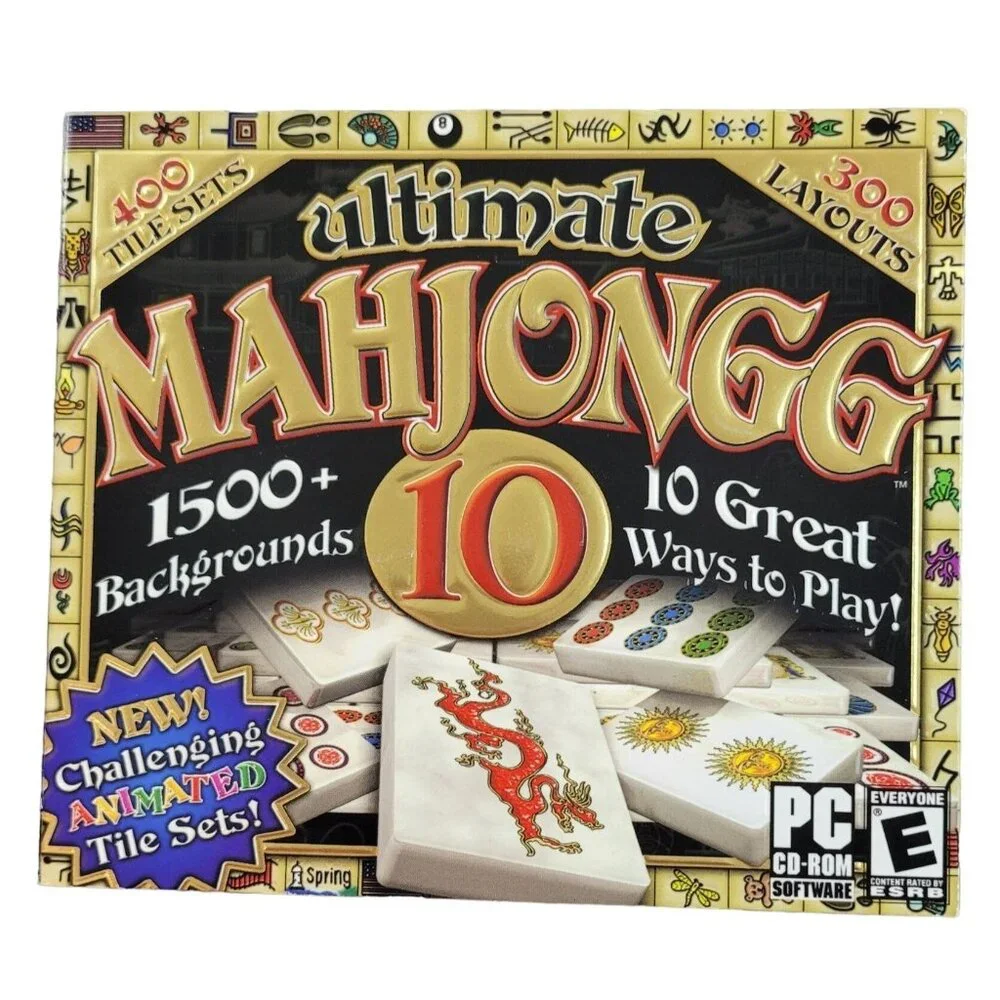 Ultimate Mahjongg 10 PC CD Computer Game 37006 CD